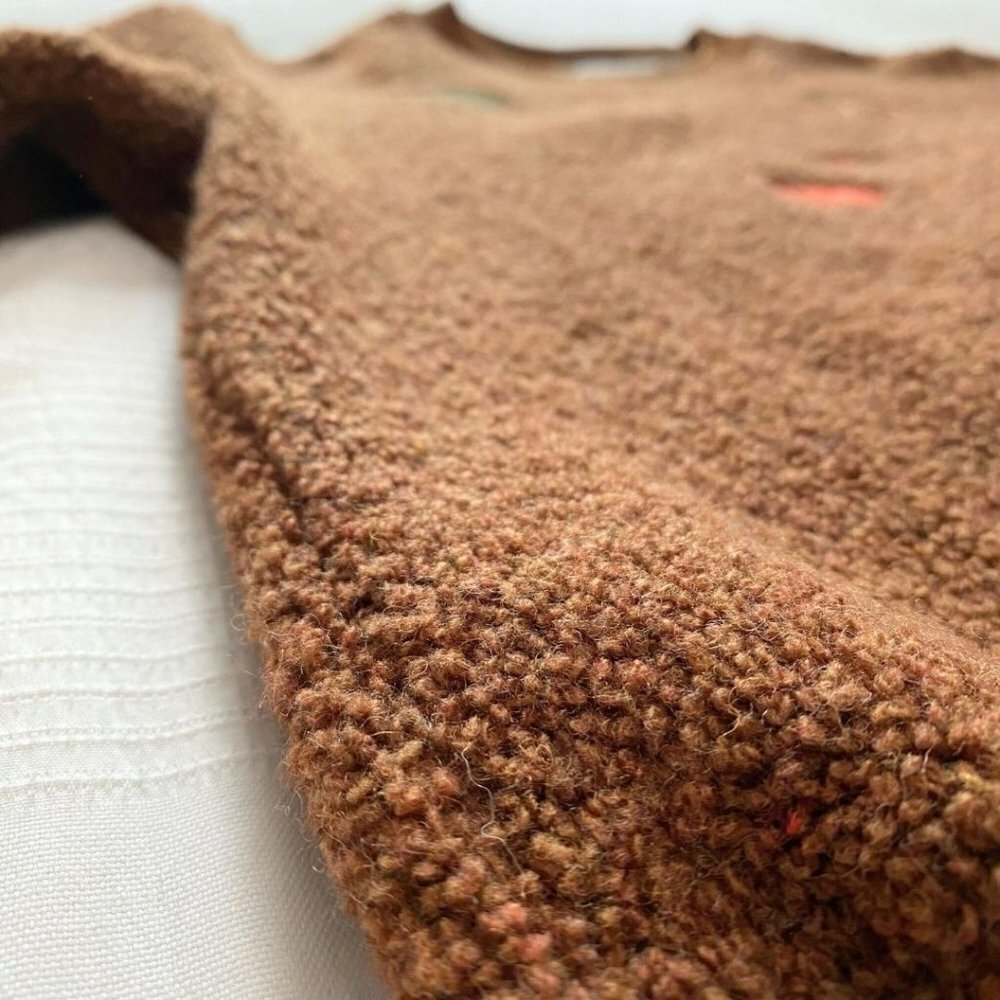 MALOJA  BROWN PASTEL EMBROIDERY TEDDY FLEECE SWEATER STYLE 32439 - S - Picture 8 of 12